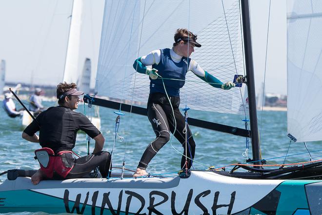 AUS05 is Gavin Colby and Kieran Webb from WA and they are presently in third place. - Pinkster Gin 2017 F18 Australian Championship ©  Alex McKinnon Photography http://www.alexmckinnonphotography.com